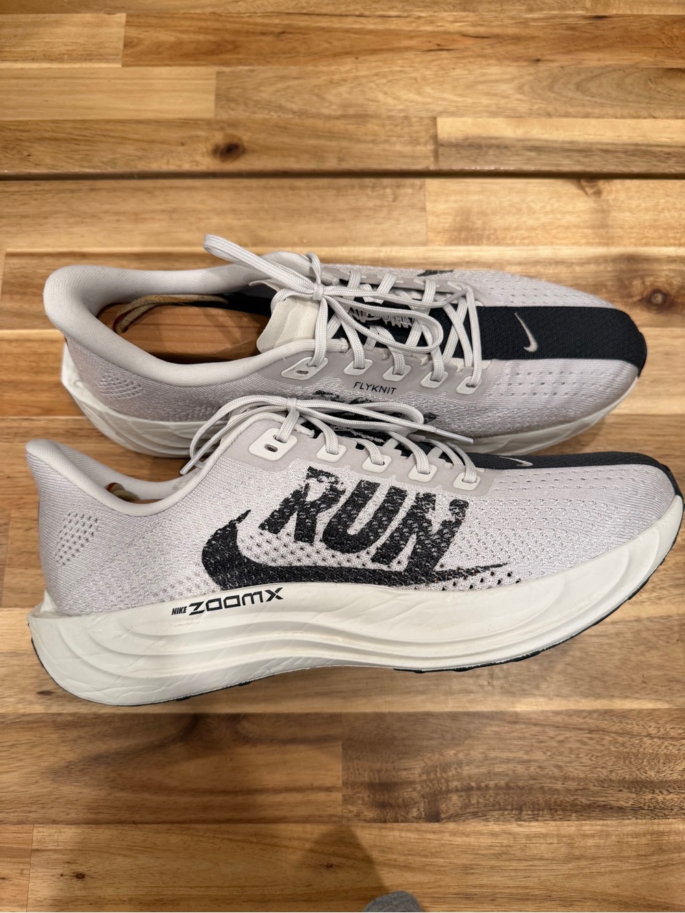 Nike Men’s Flyknit Pegasus Tubro Plus Running Shoes - White and Black